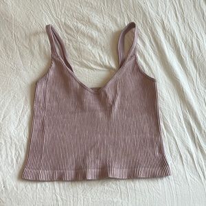 Lavender ribbed crop top